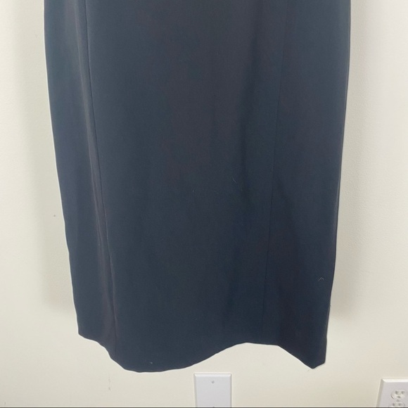 TALBOTS Classic Black Silk Neckline Knee Length Dress Business Wedding Event 8 - Picture 3 of 7